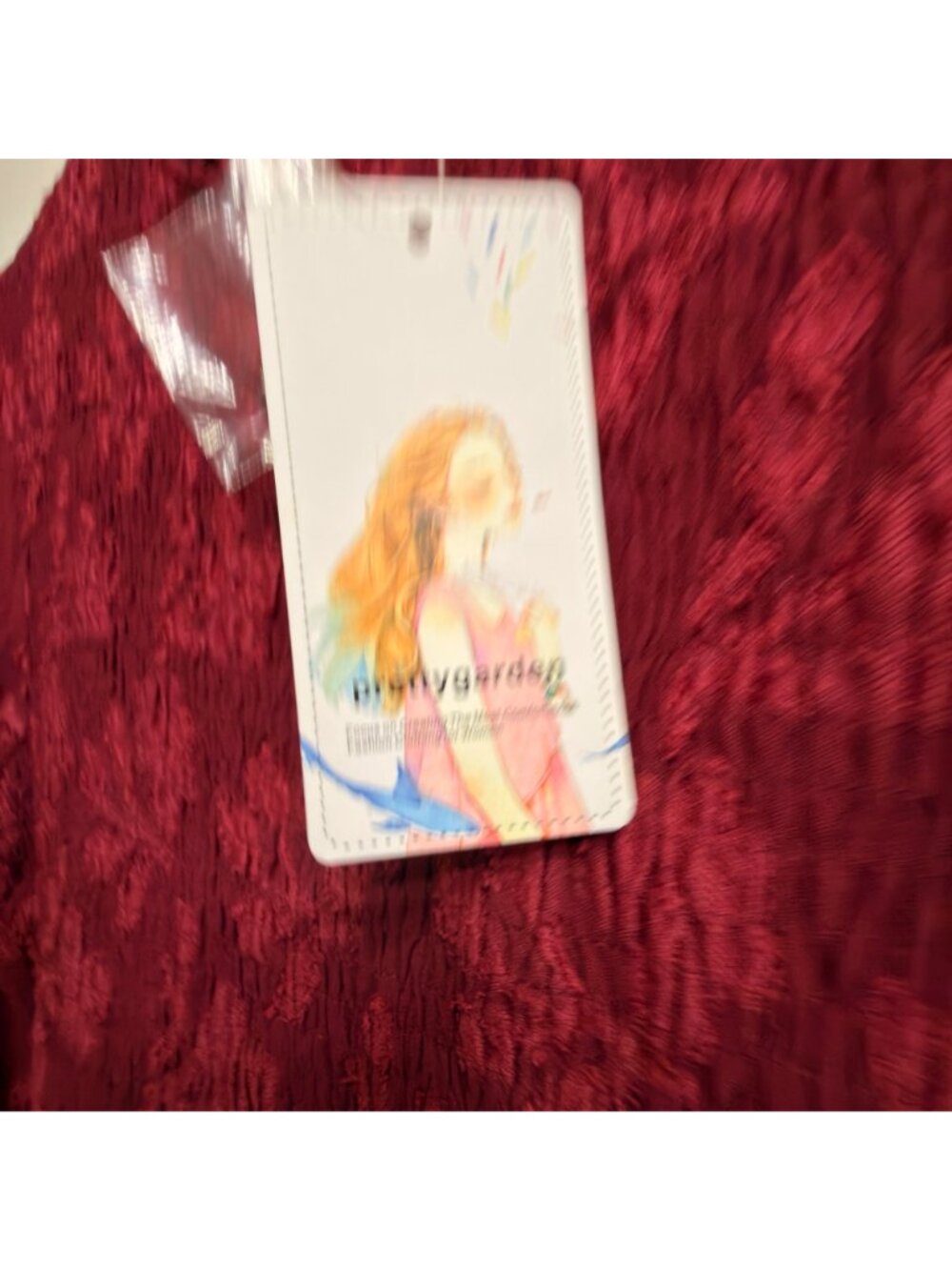 New Dress Modest A-Line Smocked Midi Floral Tiered Lace Sz L Wedding Guest - Picture 8 of 8